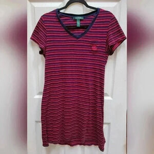 Lauren Ralph Lauren Women's  Striped Cotten Dress Size Medium